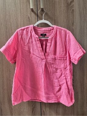 J. Crew Crinkle Gauze v-neck